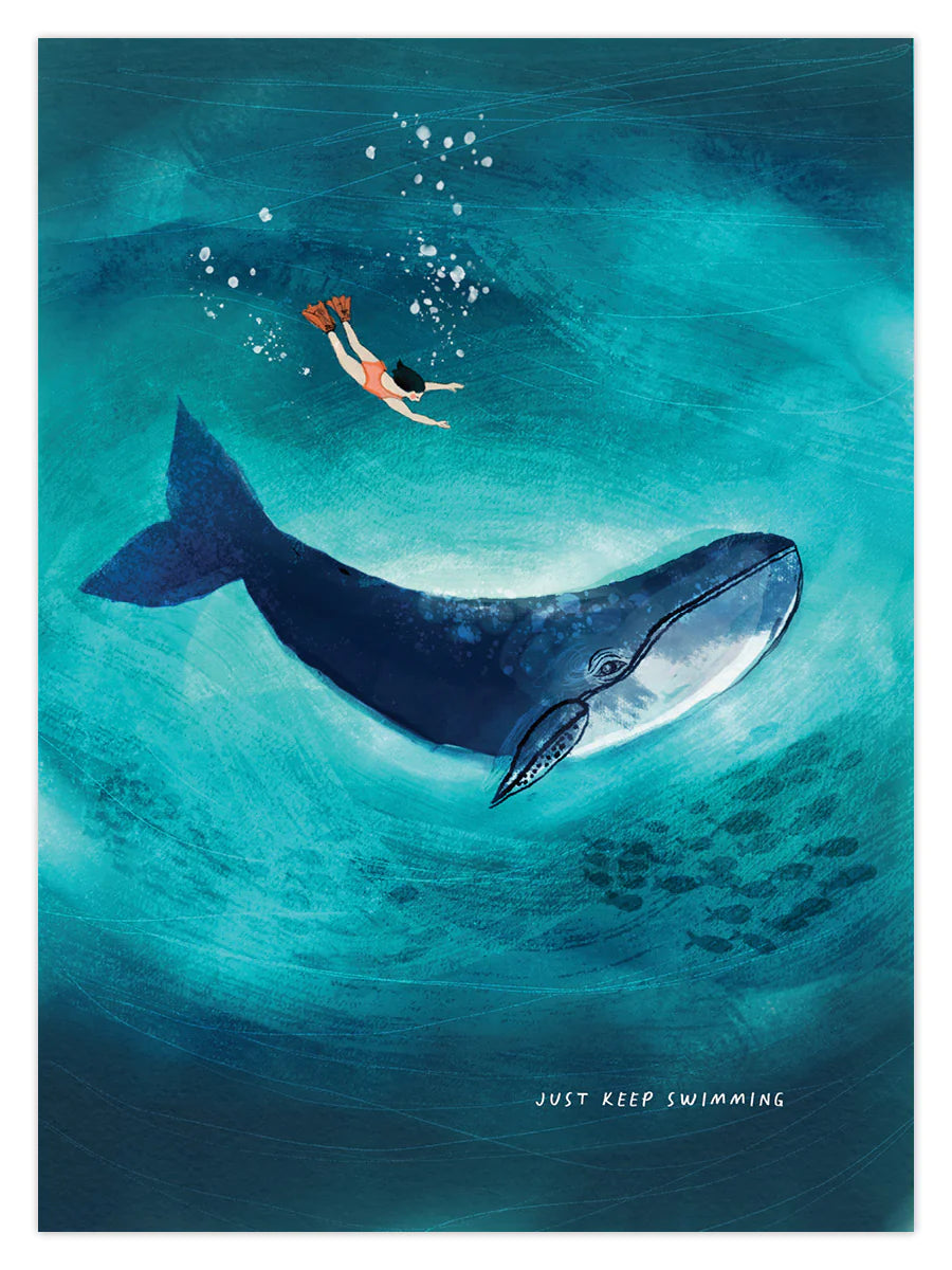 Just keep Swimming- A4 Print
