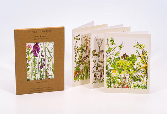 4 PACK OF SEASONAL HEDGEROW CARDS