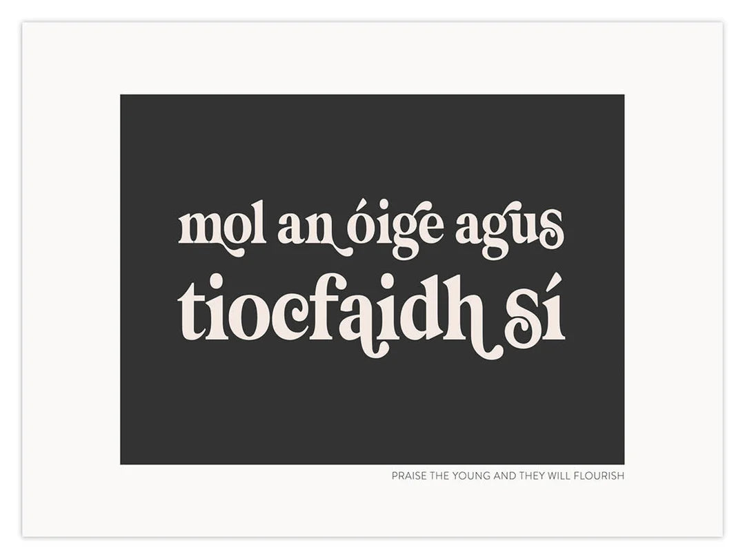 Mol an óige agus tiocfaidh sí- A4 print