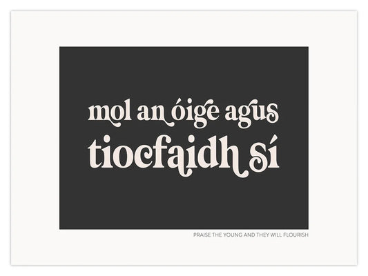 Mol an óige agus tiocfaidh sí- A4 print