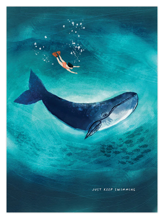 Just keep Swimming- A4 Print