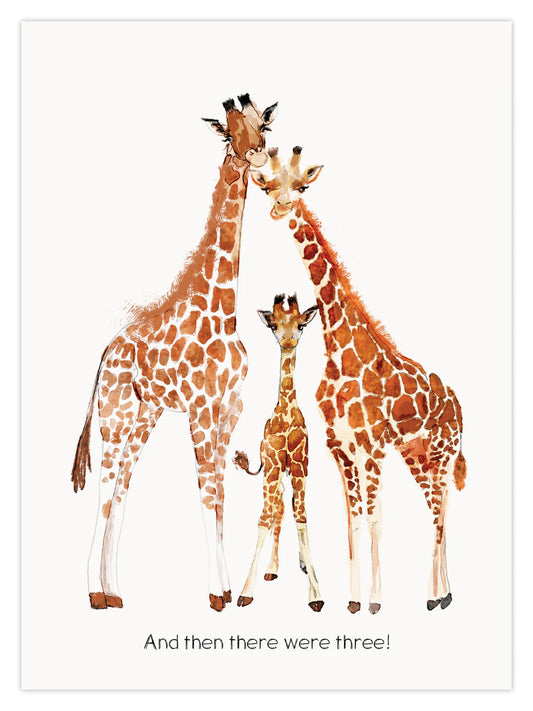 Giraffe Family- A4 Print