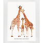 Giraffe Family- A4 Print