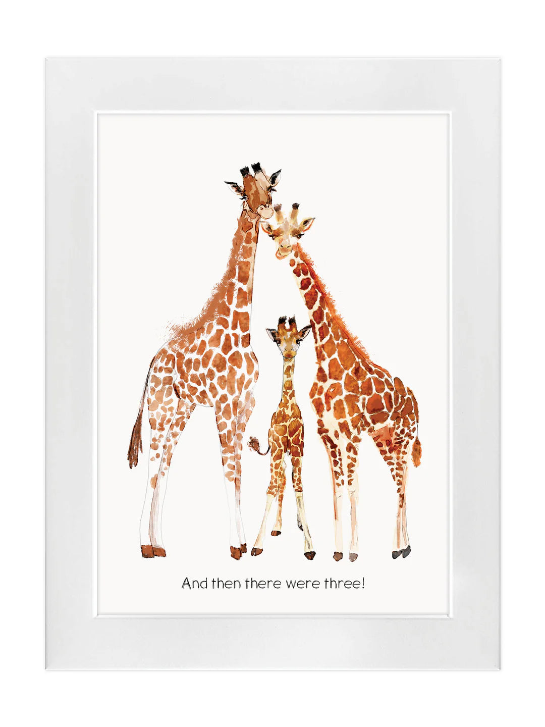 Giraffe Family- A4 Print