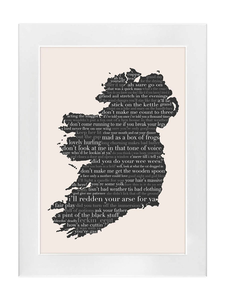 Irish Phrase Map- Dusty Boy Designs