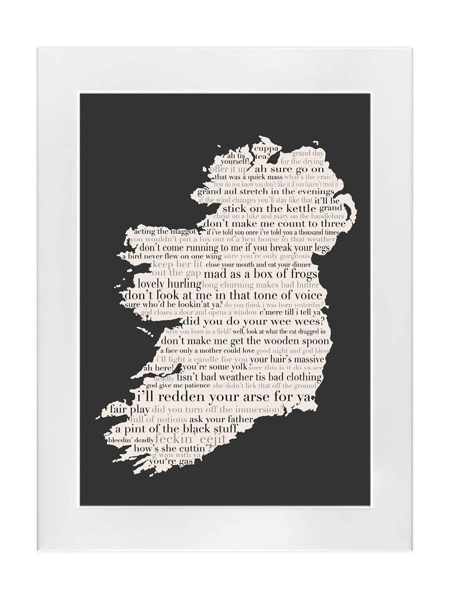 Irish Phrase Map- Dusty Boy Designs