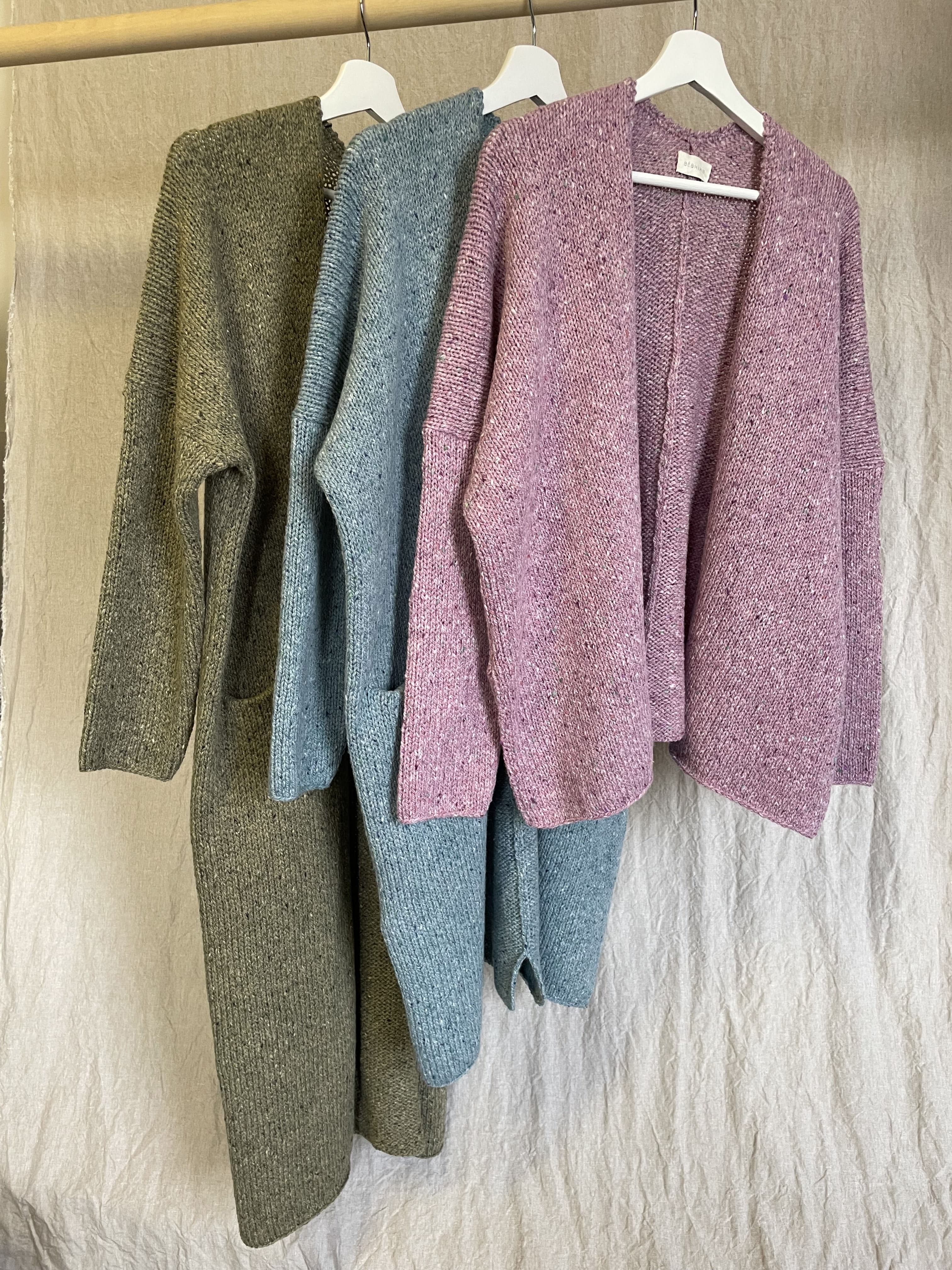 Long wool cardigan clearance coat