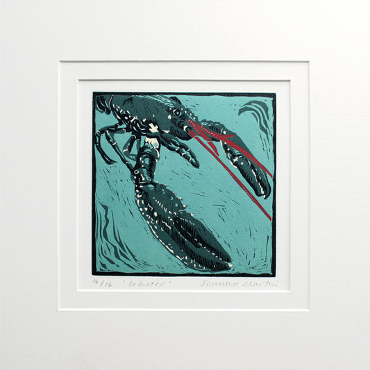 Lobster-Lino Print