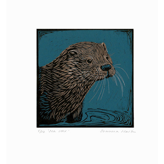 Lino Print - Sea Otter