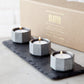 Slate and Steel Candle Trio